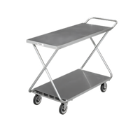 Channel Manufacturing STKG300H Stocking / Marking Truck with Handle, Polished Deck, Galvanized Tubular Bottom, 22 x 52 x 34 Inches