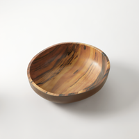 American Metalcraft 11-Inch Round Melamine Bowl with Acacia Wood Finish, 97 oz.
