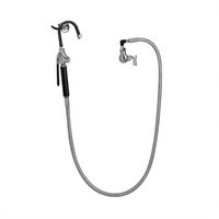 Fisher Hose-Style Wall-Mount Pot Filler Faucet with 60-Inch Hose, Wall Hook, and 360-Degree Swivel