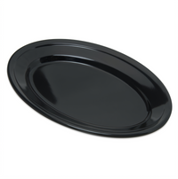 Dallas Ware® 9-1/4 x 6-1/4-Inch Oval Melamine Platter, Black