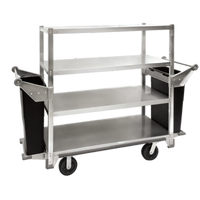 Cres Cor Quiet Queen Mary 4-Shelf Aluminum Banquet Cart
