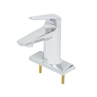 T&S Brass LakeCrest 4-Inch Centerset Deck Mount Single-Lever Faucet, Polished Chrome