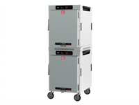 Metro HotBlox™ Wide 16-Pan Dual-Cavity Mobile Insulated Holding Cabinet with Digital Touchscreen and Solid Door