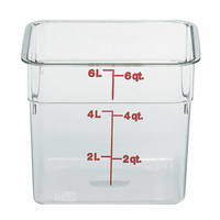 Cambro 6SFSCW135 CamSquare® Commercial Food Storage Containers Case of 6