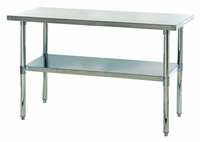 Quantum SST-2460U 60-Inch x 24-Inch 304 Stainless Steel Work Table with Adjustable Undershelf