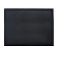 Wall-Mounted Black Wood-Framed Wall Board with Chalk Marker, 15-3/4 x 23-5/8 Inches
