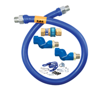Dormont Blue Hose 1/2-Inch ID x 48-Inch Moveable Gas Connector Hose Assembly with SnapFast Quick-Disconnect, Double Swivel MAX, and Restraining Cable