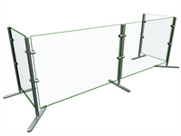 Hatco Flav-R-Shield Portable 2-Bay Sneeze Guard, 72 Inch Wide