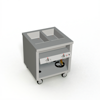 Thurmaduke TEHF-32 Electric Mobile Hot Food Unit with 2 Wells
