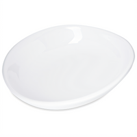 Stadia 9-1/2 Inch Oblong Deep Pasta Plate, White Melamine