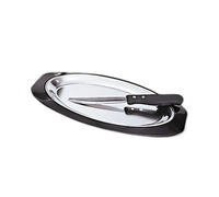 Oval Rust-Resistant Stainless Steel Sizzling Steak Platter, 11-3/8 x 7-1/2 Inches