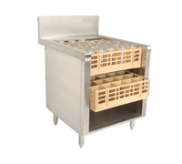 Advance Tabco Prestige Supreme Open-Top Underbar Glass Rack Storage Unit, 24 Inch x 30 Inch x 36 Inch, 3-Rack Capacity