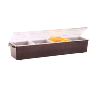 Vollrath Kondi-Keeper 4-Quart Black Plastic Condiment Dispenser with Standard Lid