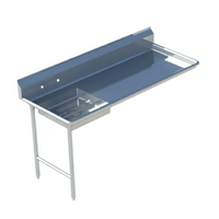 Sapphire Manufacturing 72-Inch Left-To-Right Soiled Dishtable with Left-Mounted 20 x 20 x 4-Inch Pre-Rinse Sink