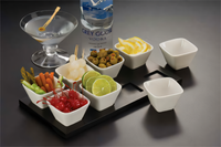 American Metalcraft 2 oz Square Porcelain Sauce Cup, 3 x 1 Inch