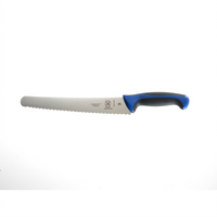 Mercer Culinary Millennia Colors 10-Inch Blue Stamped Wide Wavy Edge Bread Knife