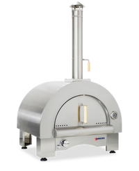 Omcan USA 33-Inch Countertop Wood and Propane Gas Pizza Oven, Single Deck