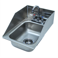 Advance Tabco Drop-In 1-Compartment Stainless Steel Sink with Gooseneck Faucet and Basket Drain