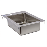 Omcan USA Drop-In Single-Compartment Stainless Steel Sink with 3-1/2 Inch Drain Basket