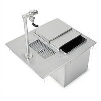 John Boos Drop-In Single Service Ice & Water Unit with Insulated Ice Bin