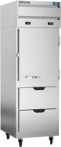 Beverage-Air Cross Temp 1-Section Reach-In Convertible Refrigerator/Freezer with 1 Solid Door, 2 Drawers, and 2 Shelves