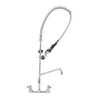equip 8-Inch Wall Mount Low-Flow Pre-Rinse Unit with 12-Inch Swing Nozzle Add-On Faucet
