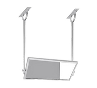 Advance Tabco MI-60 Ceiling-Mounted Tilting Demo Mirror, 62.5 x 25.5 Inches, Stainless Steel