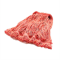 Super Stitch Large 4-Ply Looped-End Cotton/Synthetic Blend Mop Head, Red