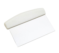 Crestware 6 x 3 Inch Dough Scraper with Stainless Steel Blade and Plastic Handle