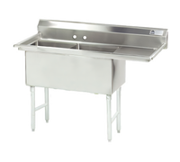 Advance Tabco Special Value Series 2-Compartment Fabricated Stainless Steel Sink with Right Drainboard, 18