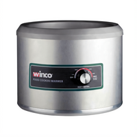 Winco 11 Qt Electric Round Countertop Food Cooker/Warmer, Wet-Well, Stainless Steel
