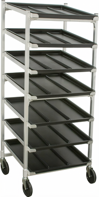 DoughXpress DXDC-5 Dough Ball Storage Cart with 7 Slanted Trays, 63-Tub Capacity