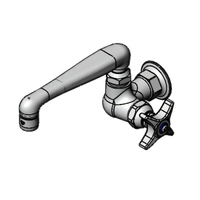 T&S Brass B-0216 Wall-Mount Single-Temperature Pantry Faucet with 6-Inch Swivel Cast Spout