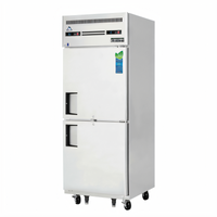Everest Refrigeration ESRFH2 One-Section Dual Temperature Reach-In Refrigerator/Freezer Combo with Top-Mounted Compressor and Half Doors