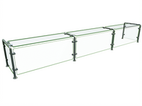 Hatco Flav-R-Shield Full-Service Pass-Over Single-Sided Food Shield, 3-Bay, 108 x 18 x 17.25 in.