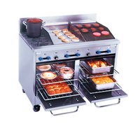 Comstock-Castle 48-Inch Commercial Gas Range with 2 Open Burners, 18-Inch Griddle, 18-Inch Char-Broiler, and Dual Space-Saver Ovens