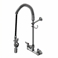 T&S Brass EasyInstall Wall-Mount Pre-Rinse Unit with 8-Inch Centers and 0.65 GPM Spray Valve