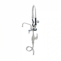 T&S Brass Mini Pre-Rinse Unit, Single-Hole Deck-Mount Faucet with 6-Inch Swing Nozzle