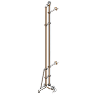 T&S Brass B-0491-01 Wall-Mount Service Sink Faucet with Adjustable Centers, Elevated Vacuum Breaker and Rigid Nozzle