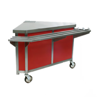 Eagle Group Director's Choice Inside Corner Transition Unit, 34-Inch Working Height, Stainless Steel Top, Laminate Front Panel, Open Base, Casters