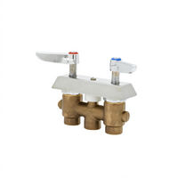 T&S Brass Concealed Mixing Faucet with Lever Handles, 3-Inch Centers, Deck/Wall Mount