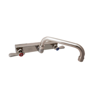 BK Resources Evolution Splash-Mounted Commercial Faucet with 8-Inch Centers and 12-Inch Swing Spout
