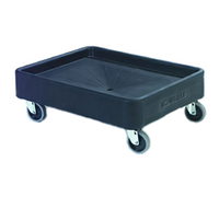 Cateraide™ Black Polyethylene Handle-Free Platform Pan Carrier Dolly