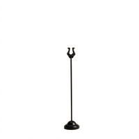 American Metalcraft Harp Weighted Black Metal Number Stand, 2-1/4 Inch Dia. x 12 Inch H