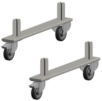 Vulcan Caster Kit with Support Channel and 2 Locking Wheels for TCM-STAND1