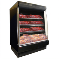 Howard-McCray Packaged Meat Low-Base Remote Open-Air Merchandiser, 51-Inch Wide, Black, 3-Tier Shelving