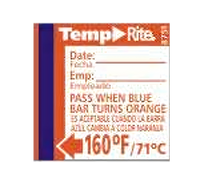 Taylor Precision TempRite Stick-On Adhesive Dishwasher Temperature Labels, 160°F, 24 Labels per Pack