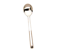 Belaire 12-Inch Solid Serving Spoon with Hollow Handle and Finger Grip Design