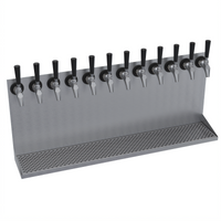 Krowne 36-Inch Wall-Mounted 12-Faucet Drip Tray, Brushed Stainless Steel