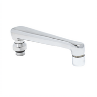 T&S Brass 6-Inch Swivel Cast Spout with 2.2 GPM Aerator, Chrome-Plated, Low-Lead